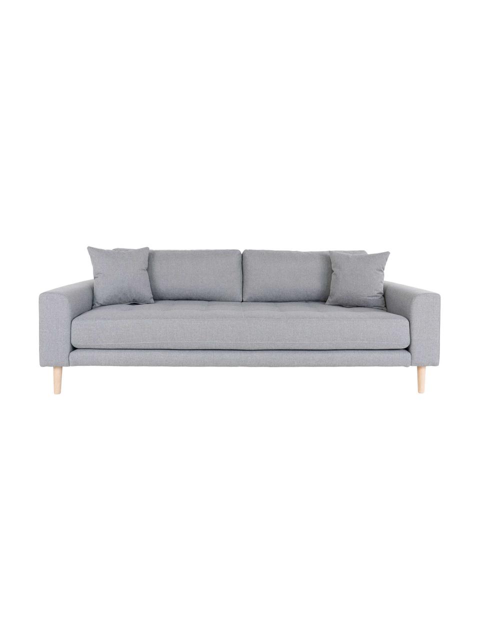 Sofa Andrew (3-osobowa), Tapicerka: poliester 30 000 cykli w , Nogi: drewno jodłowe, Jasny szary, S 210 x G 93 cm