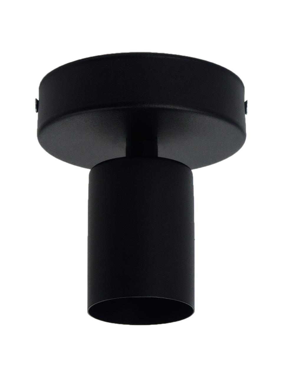 Lampada da soffitto Cero, Baldacchino: acciaio verniciato a polv, Nero, Ø 10 x Alt. 12 cm