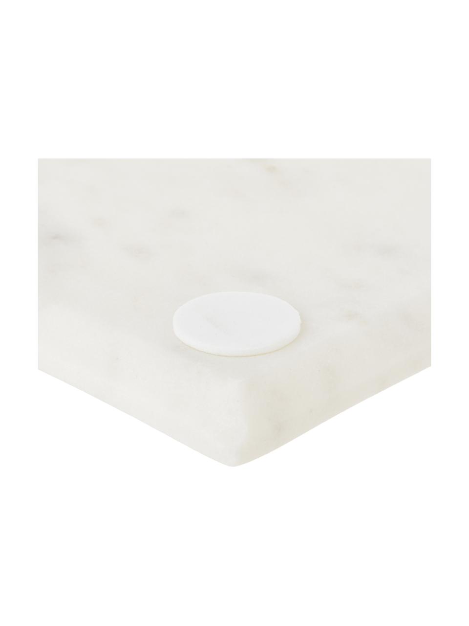 Plat de service en marbre Klevina, Marbre, Blanc, larg. 28 x haut. 2 cm