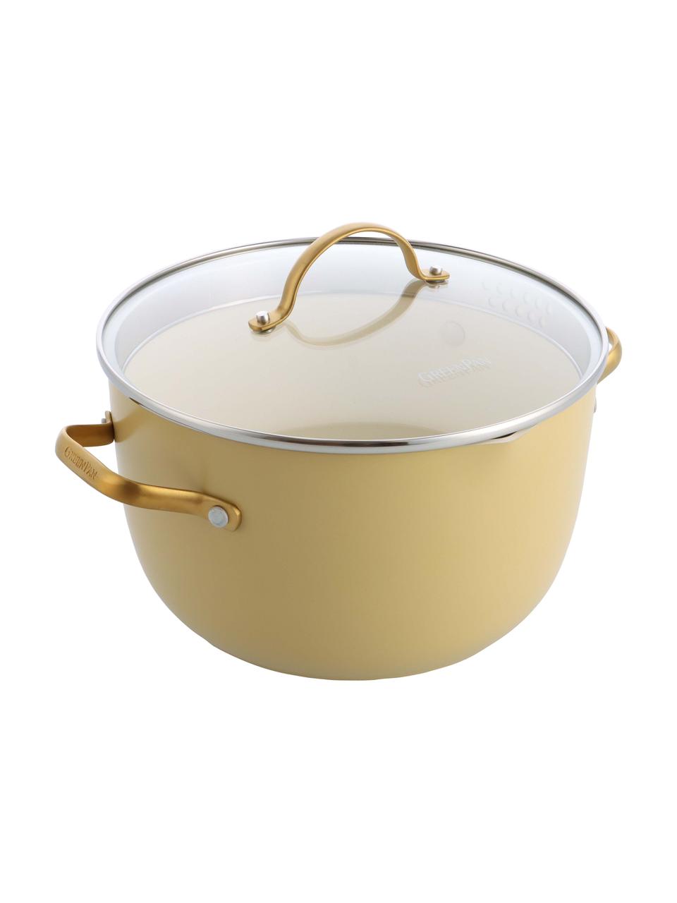Set poêles et casseroles avec revêtement antiadhésif Padova, 10 élém., Jaune, couleur dorée, Lot de différentes tailles