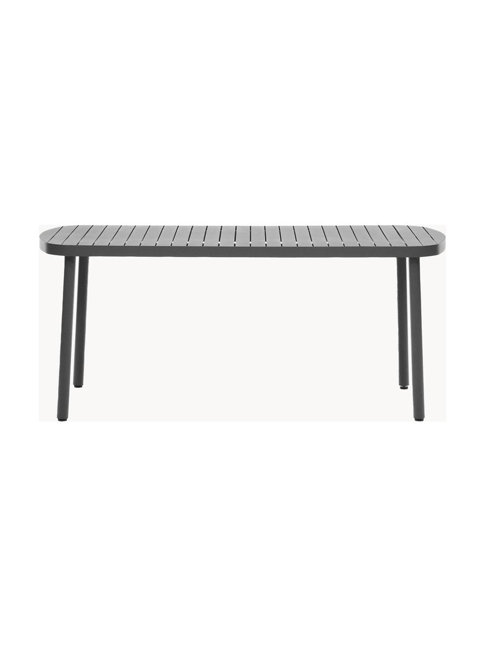Mesa de metal para exterior Joncols, Aluminio con pintura en polvo, Gris antracita, An 180 x F 90 cm