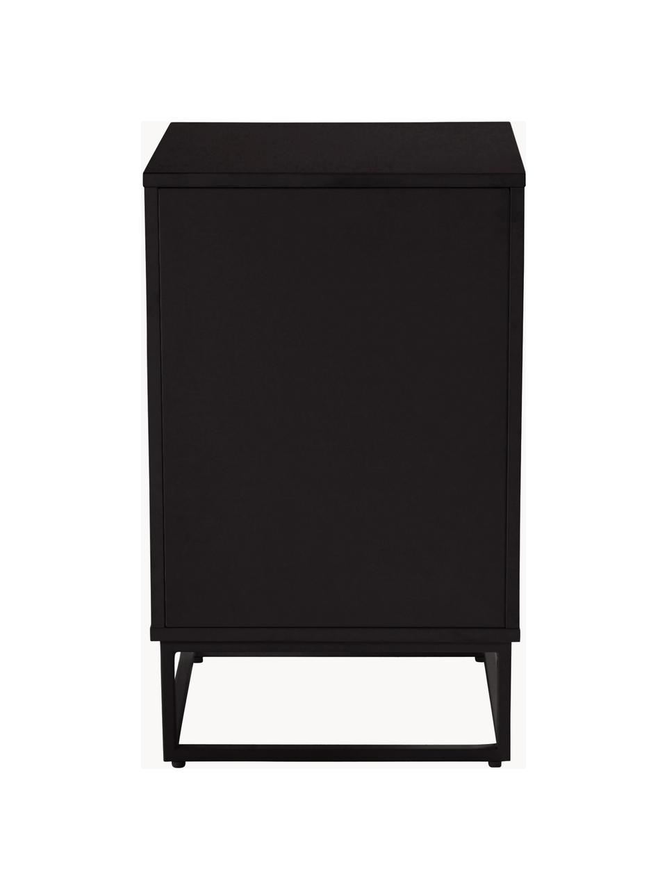 Table de chevet en bois Lyckeby, Bois, laque noire, larg. 40 x haut. 65 cm