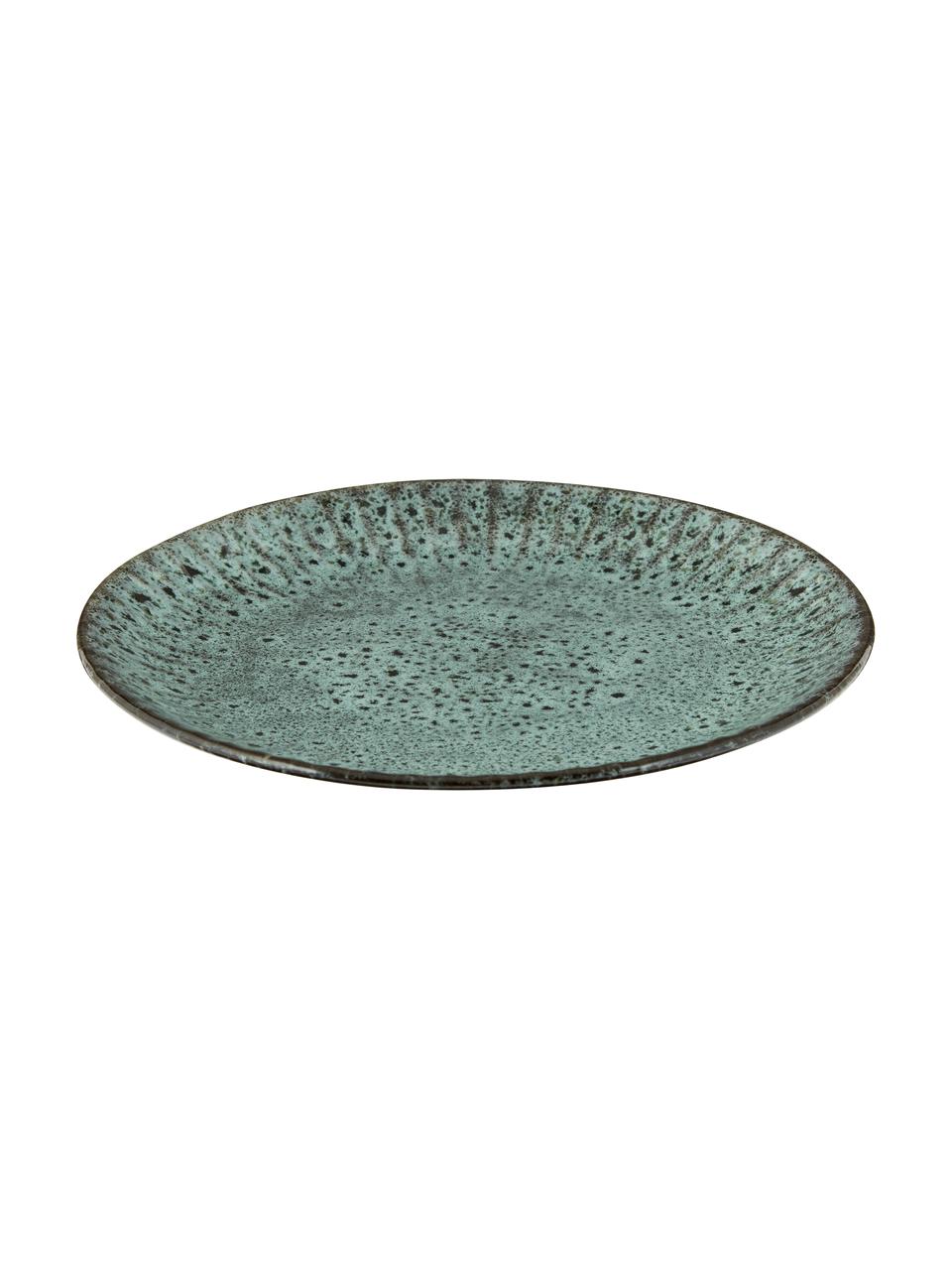 Piatti da colazione Vingo 2 pz, Gres, Blu verde, nero, Ø 22 cm