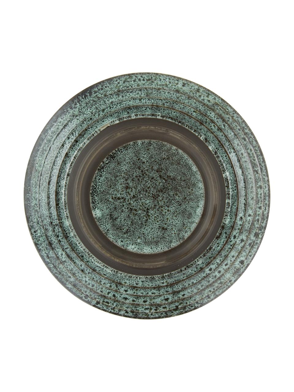 Piatti da colazione Vingo 2 pz, Gres, Blu verde, nero, Ø 22 cm