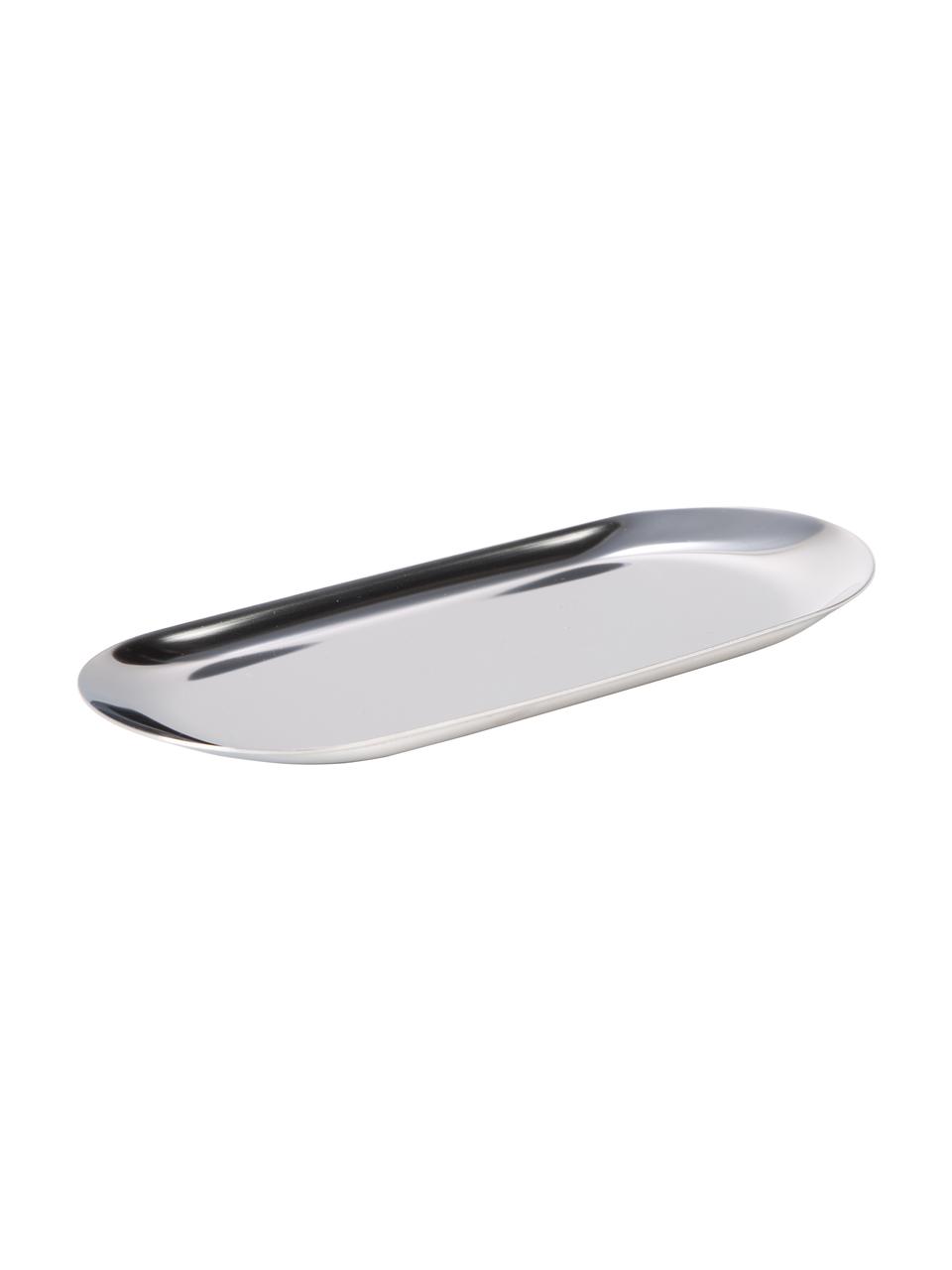 Dekorativní tác Samu, Nerezová ocel, Stříbrná, Š 10 cm, D 23 cm