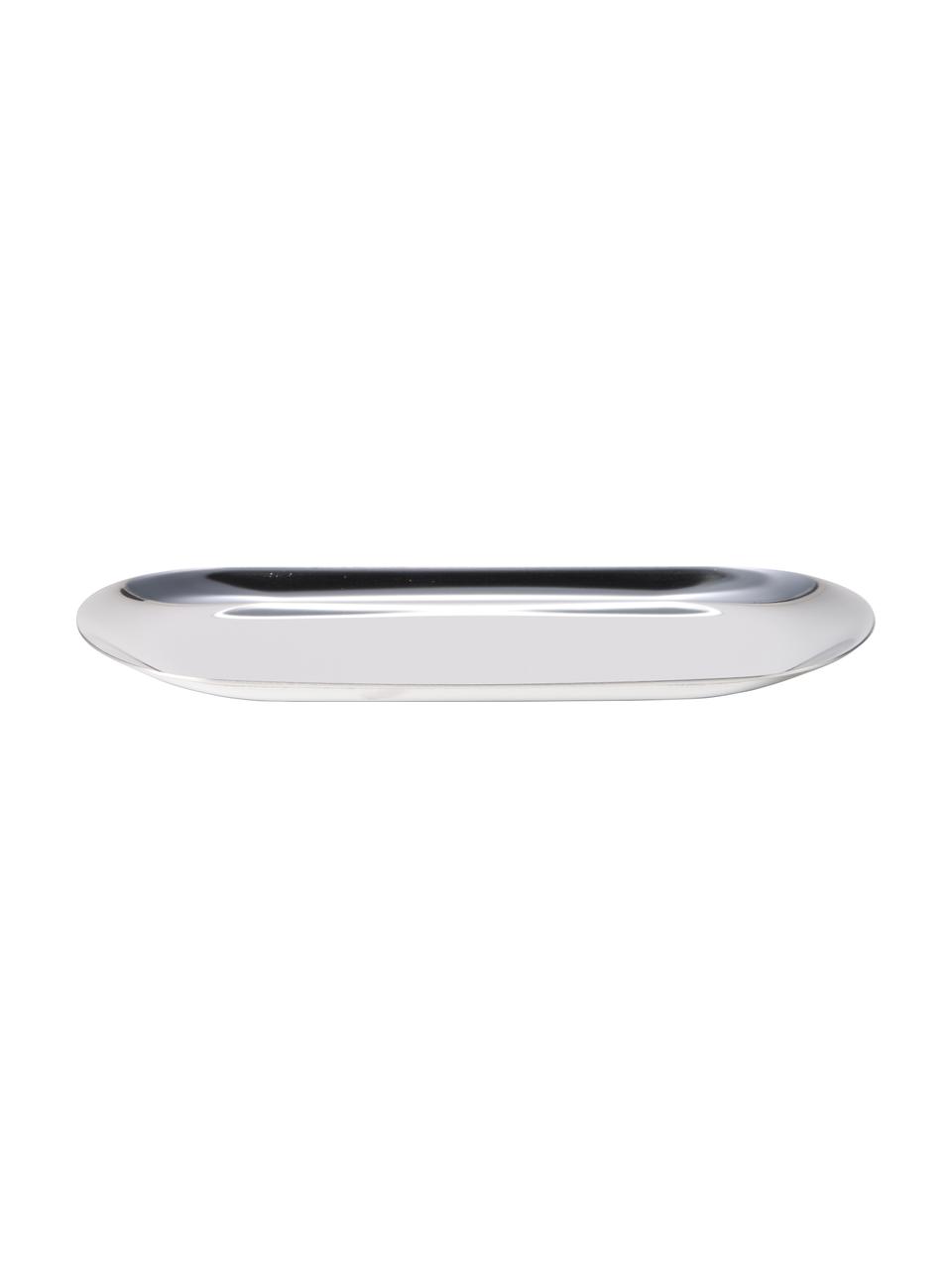 Dekorativní tác Samu, Nerezová ocel, Stříbrná, Š 10 cm, D 23 cm