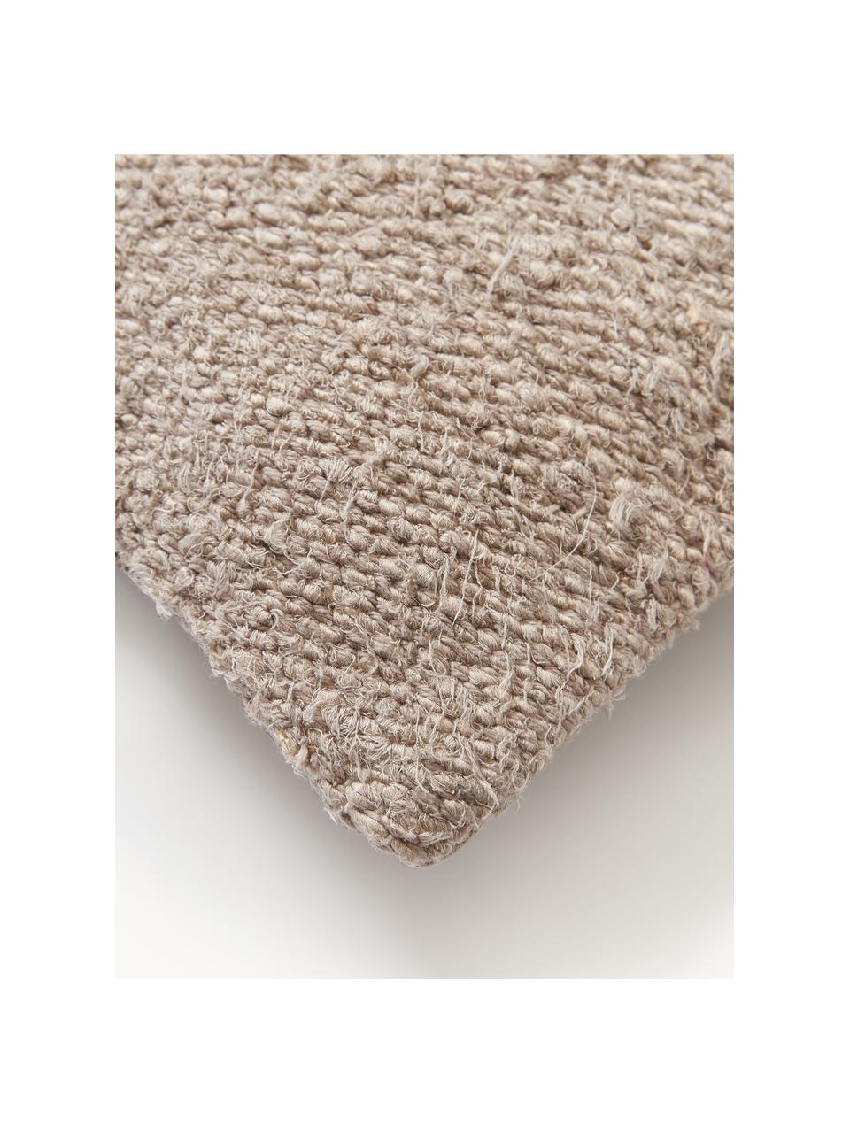 Housse de coussin en soie Rowan, Taupe, larg. 45 x long. 45 cm