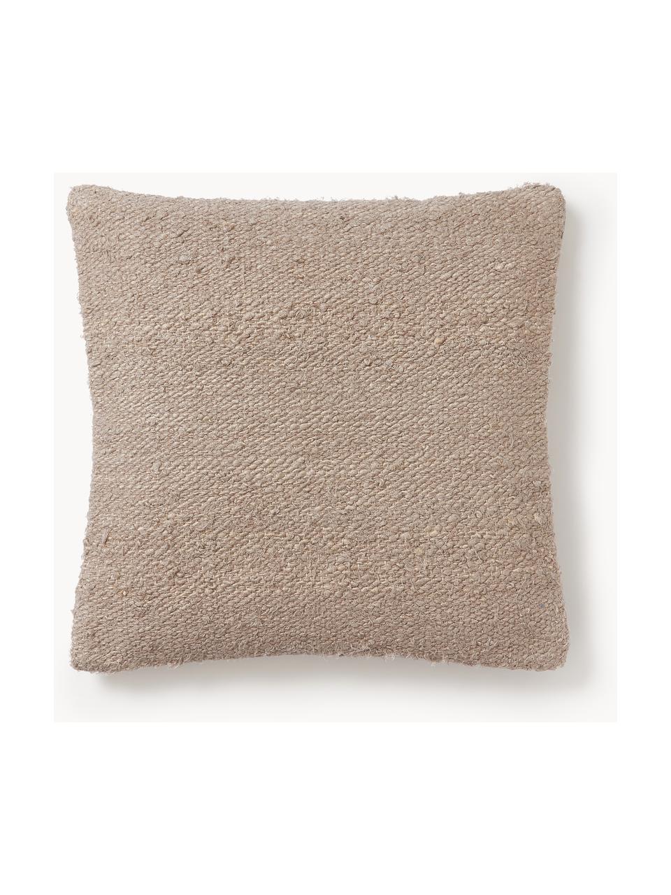 Housse de coussin en soie Rowan, Taupe, larg. 45 x long. 45 cm