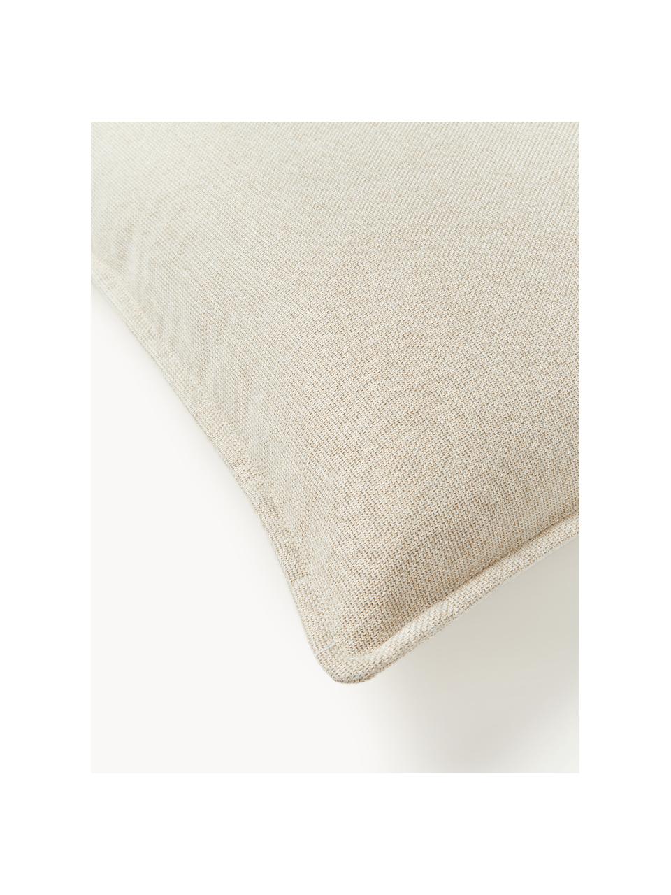 Poduszka Lennon, Tkanina w odcieniu złamanej bieli, S 80 x D 50 cm