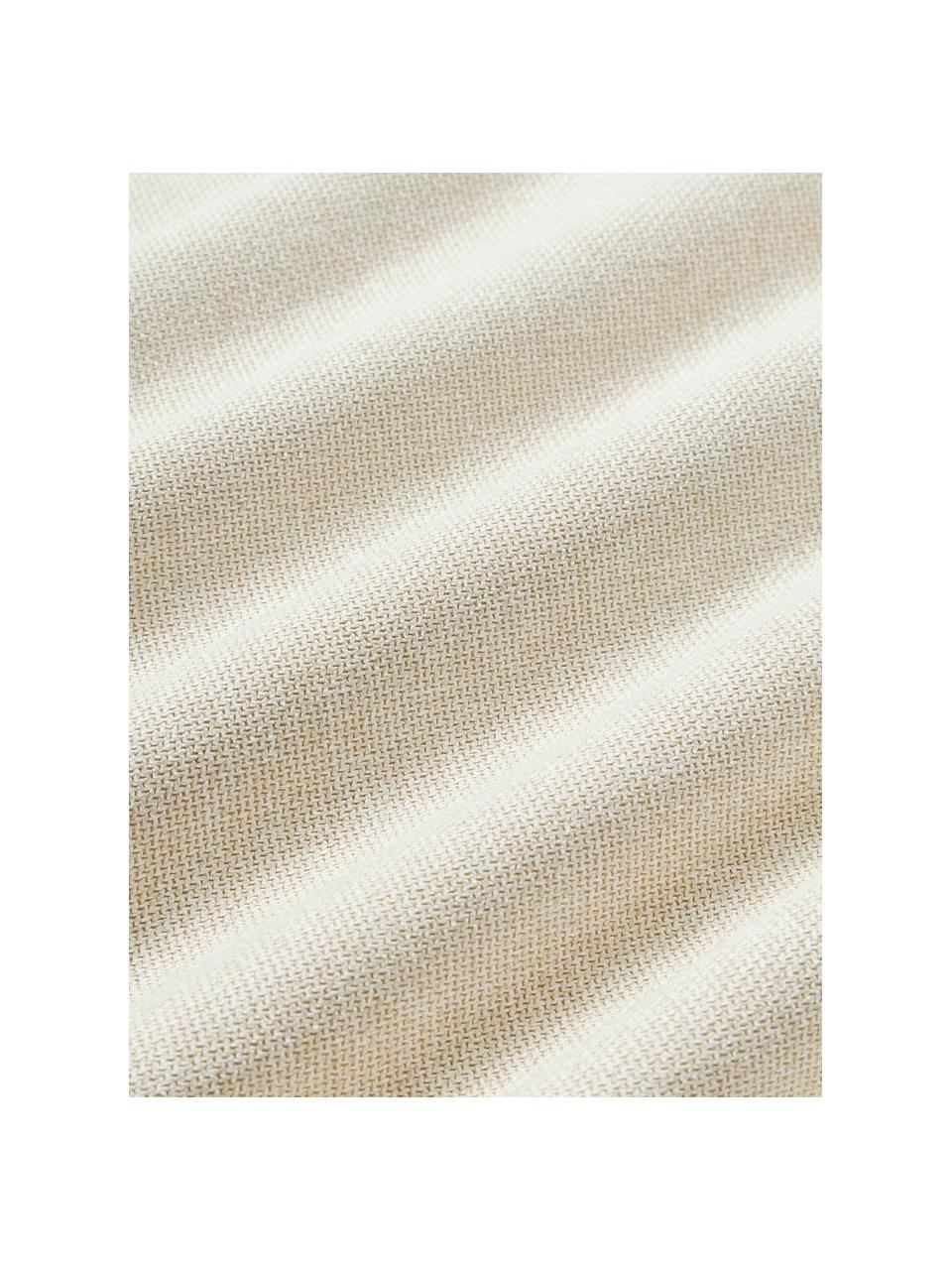 Cuscino decorativo Lennon, Rivestimento: 100% poliestere, Tessuto bianco crema, Larg. 50 x Lung. 80 cm