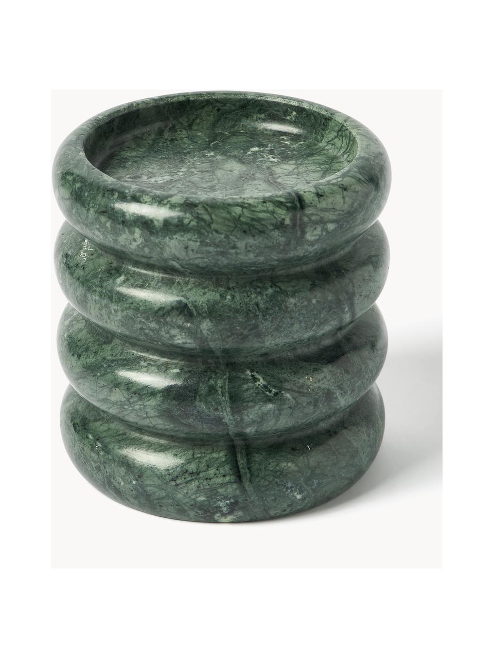 Candelabros de mármol Orta, 2 uds., Mármol, Mármol verde oscuro, Set de diferentes tamaños