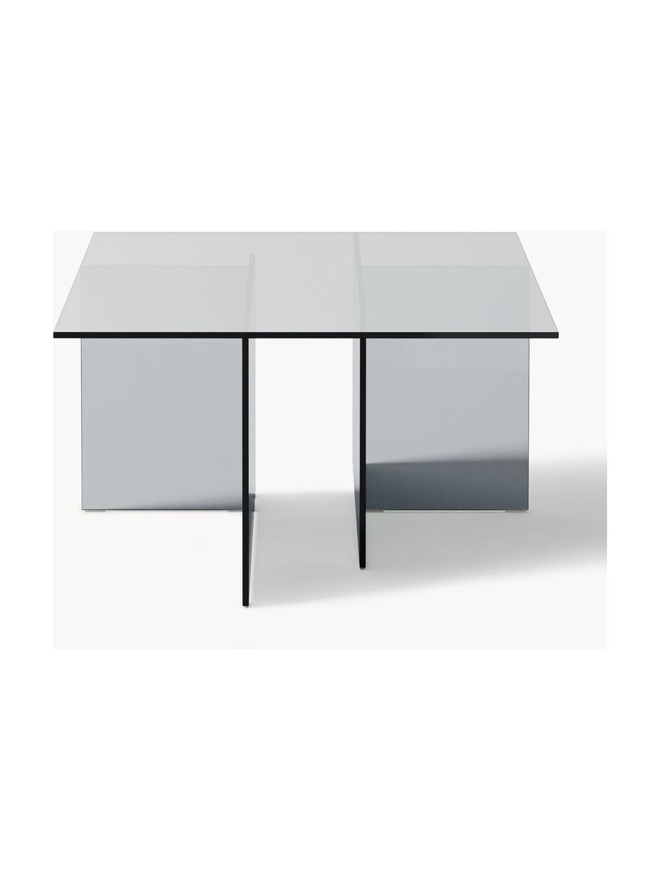 Tavolino da salotto in vetro Anouk, Vetro, Grigio trasparente, Larg. 102 x Prof. 63 cm