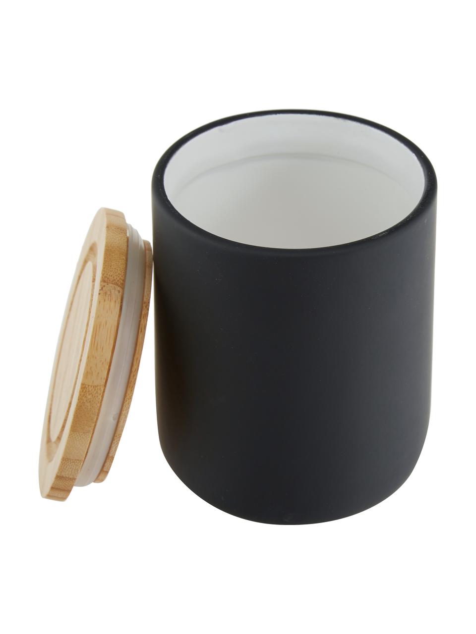 Boîte de rangement Stak, de différentes tailles, Noir, bambou, Ø  10 x haut. 13 cm, 750 ml