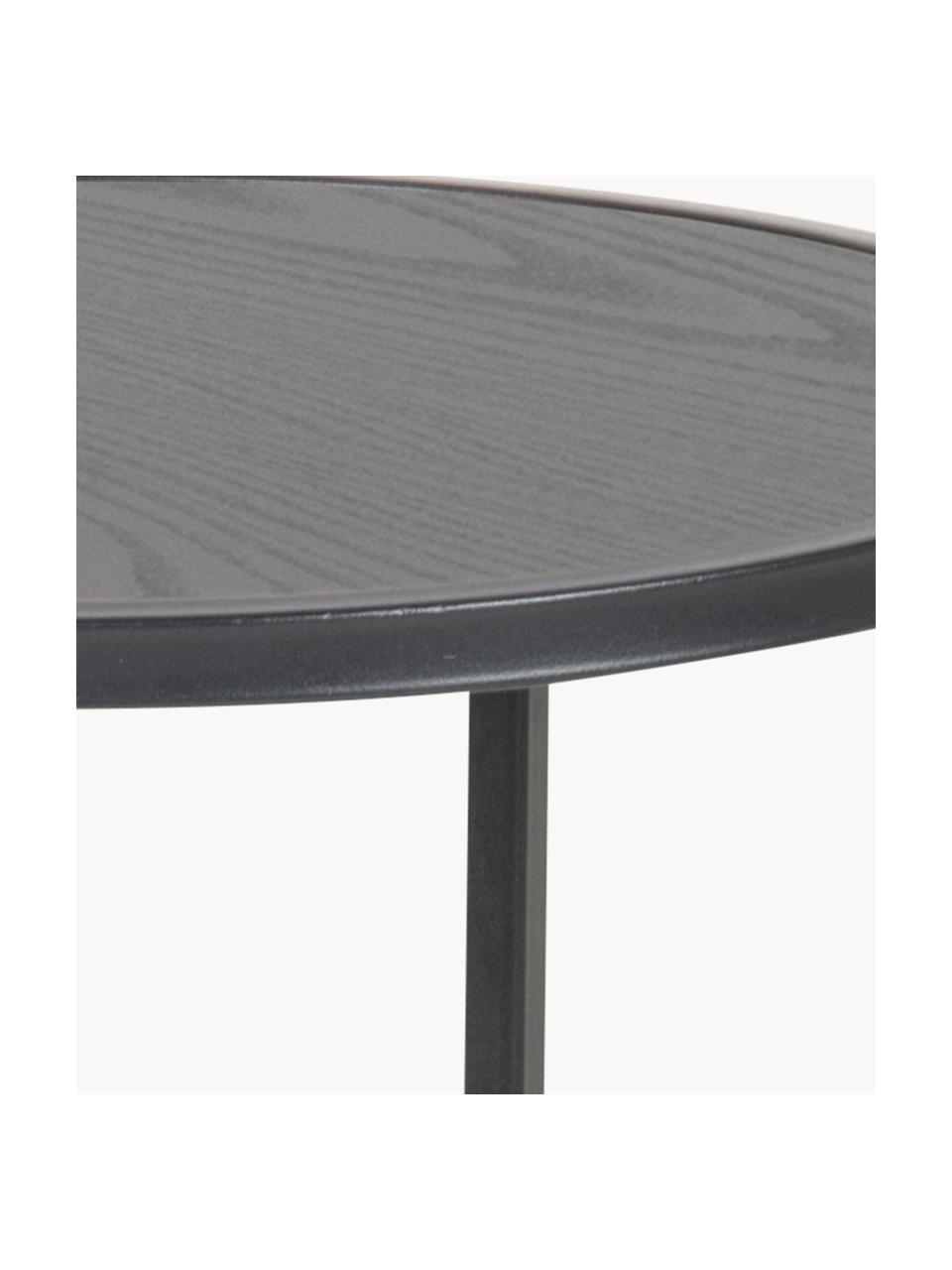 Table d'appoint ronde Seaford, Noir, Ø 40 x haut. 55 cm