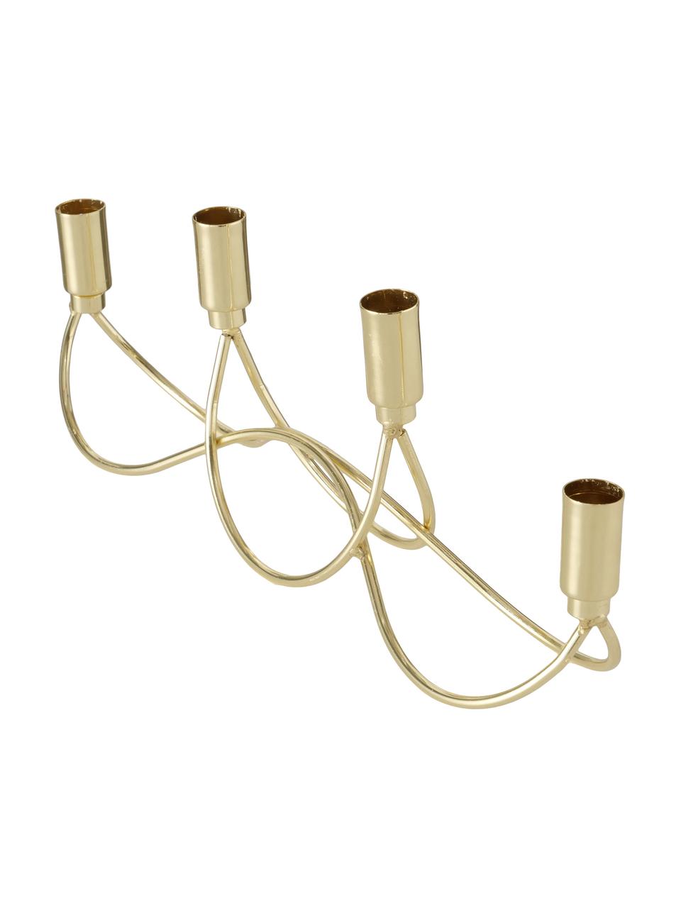 Candelabro grande Tapino, Metal con pintura en polvo, Dorado, An 39 x Al 13 cm