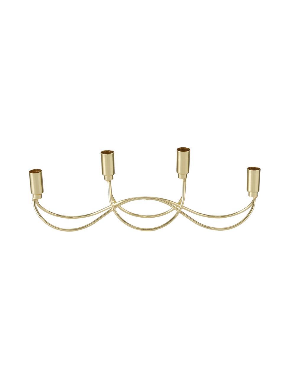 Candelabro grande Tapino, Metal con pintura en polvo, Dorado, An 39 x Al 13 cm