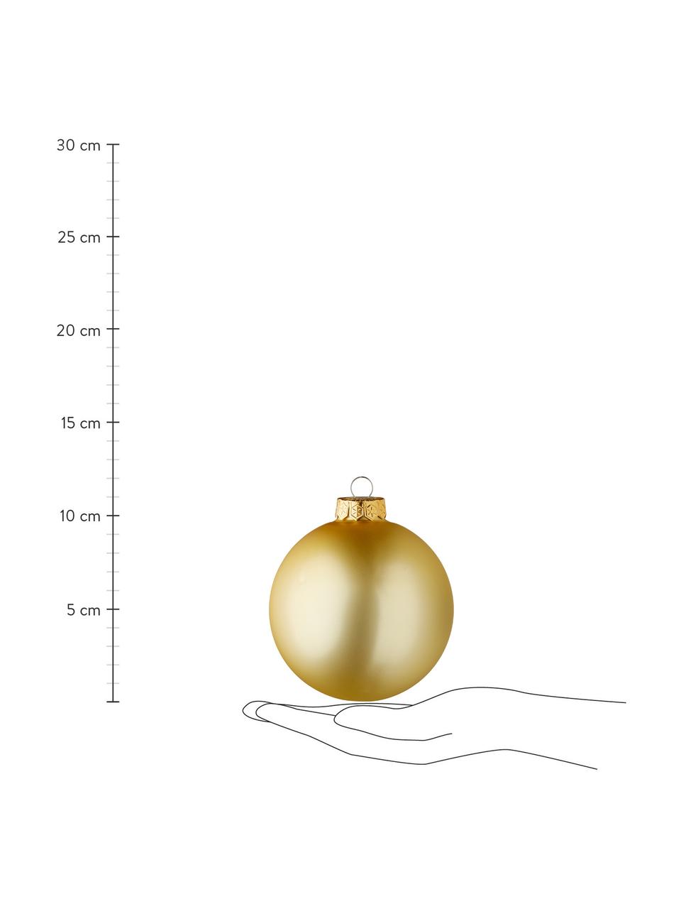 Set 10 palle di Natale Lorene Ø 4 cm, Dorato, opaco e lucido, Ø 10 cm