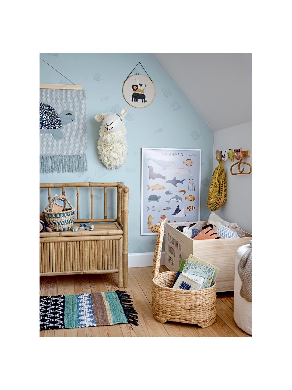 Opbergdoos Kesa met wieltjes, Paulowniahout, Licht hout, B 60 x D 45 cm