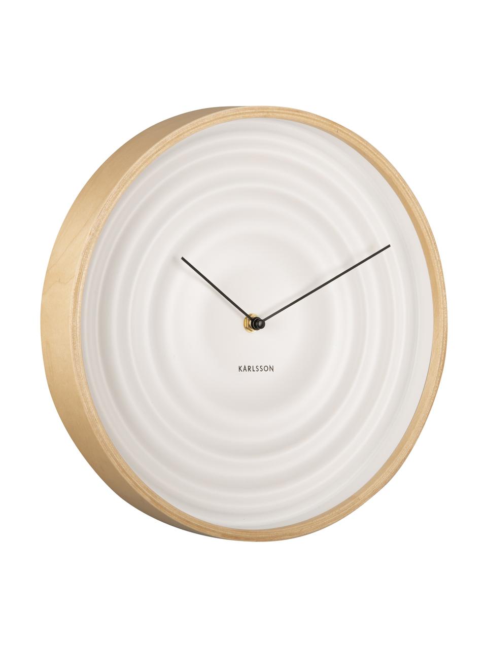 Horloge murale Scandi Ribble, Beige, blanc, mat, Ø 31 cm