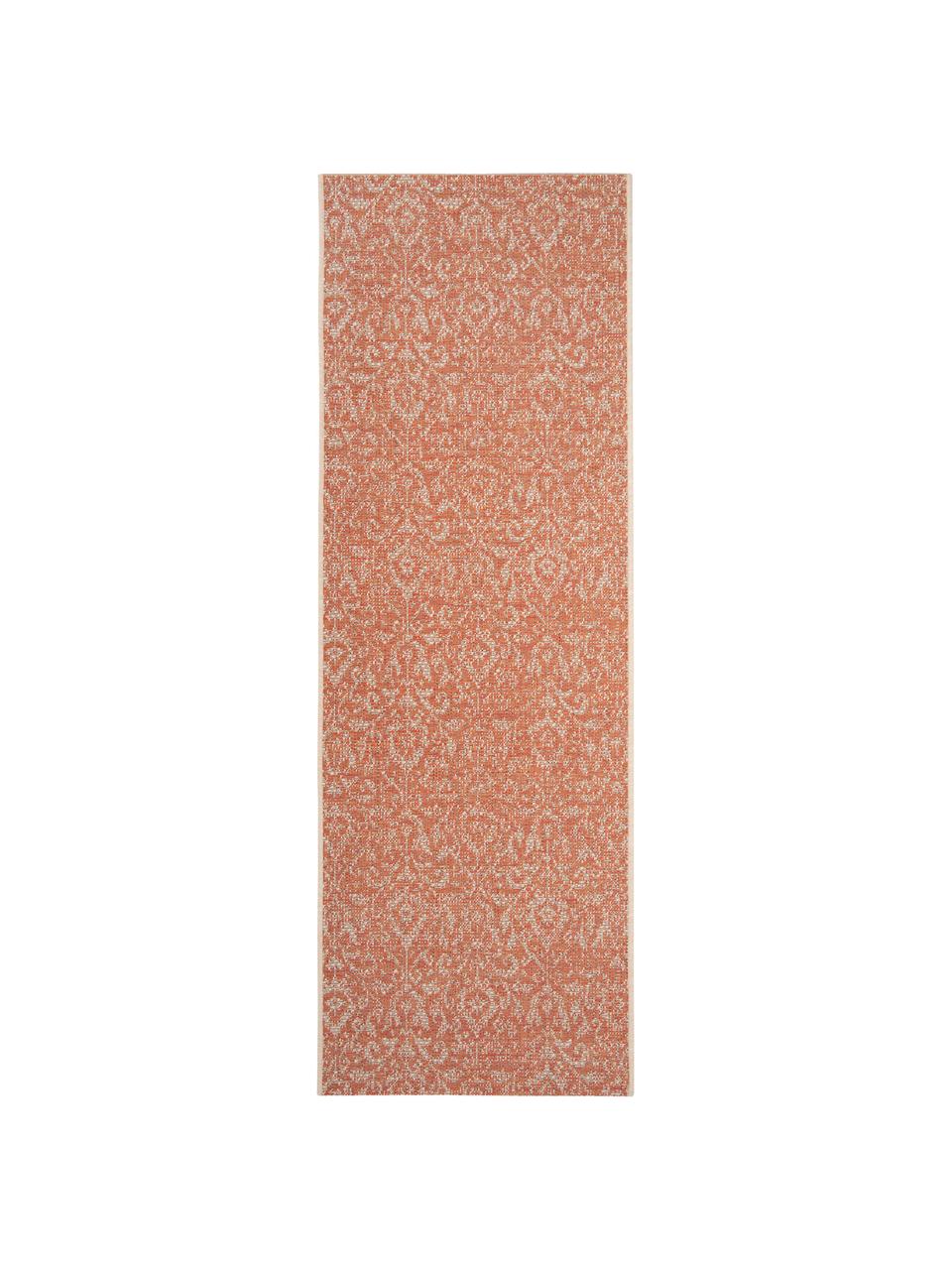 In- & Outdoor-Läufer Hatta im Vintage Look, 100% Polypropylen, Orangenrot, Beige, 70 x 200 cm