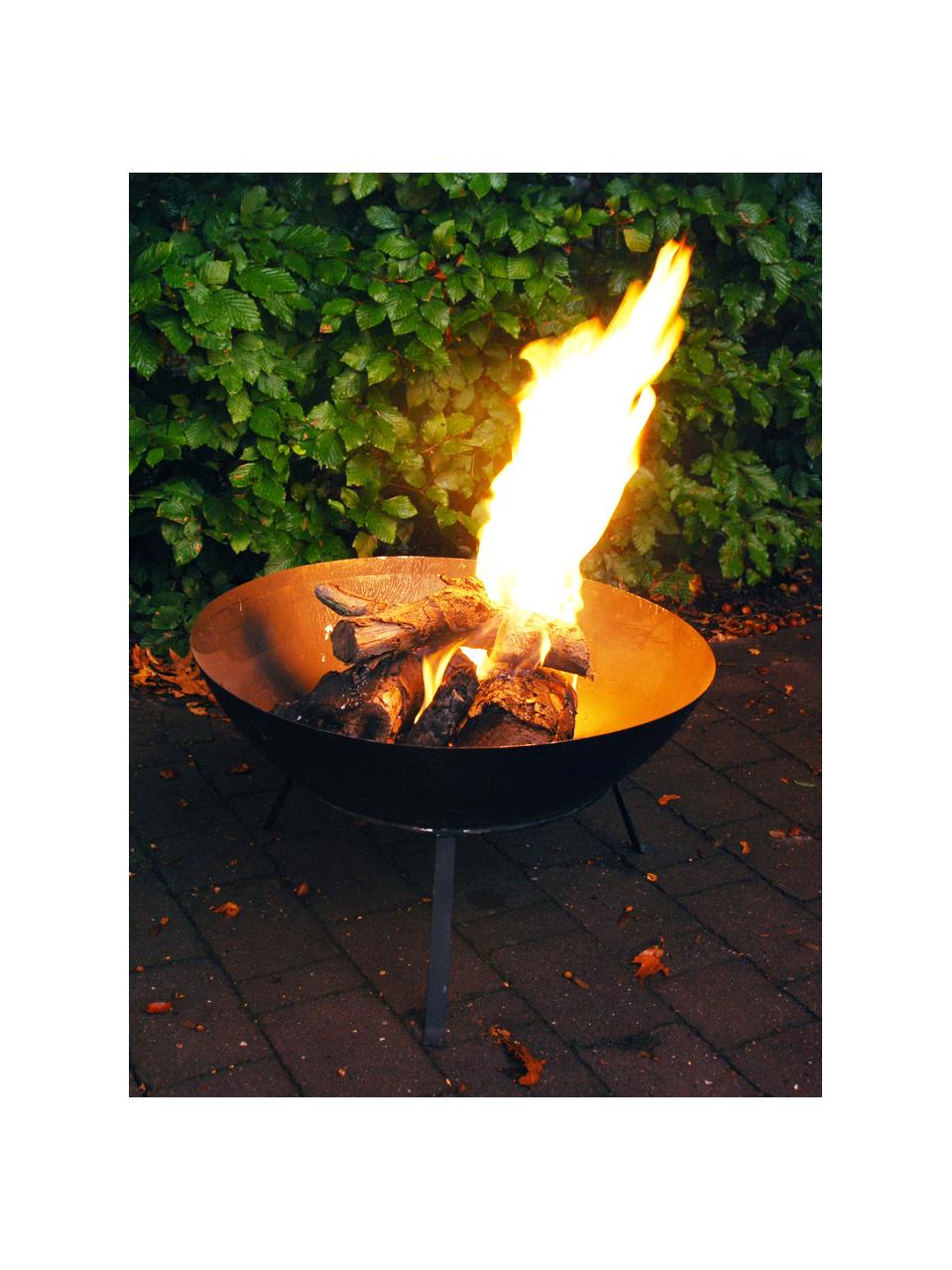 Misa na oheň Blaze, Potiahnutý kov, Čierna, Ø 59 x V 35 cm