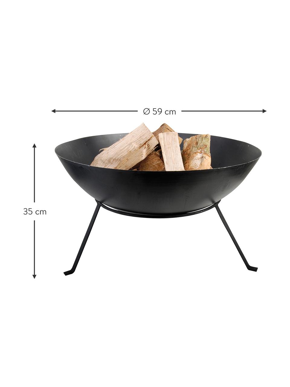 Brasero Blaze, Metal recubierto, Negro, Ø 59 x Al 35 cm