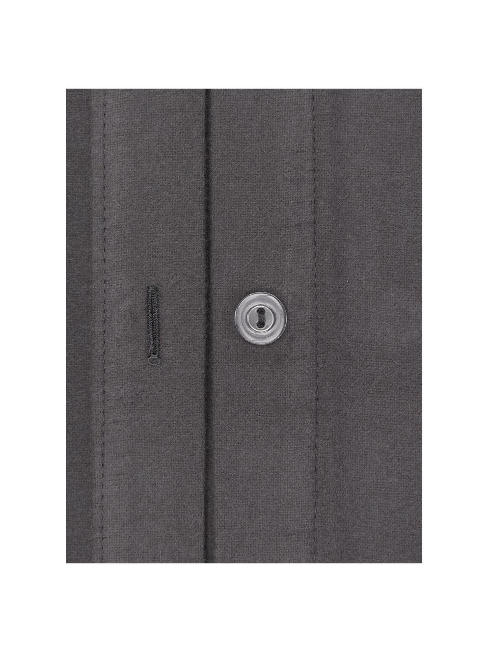 Flanelové povlečení Biba, Tmavě šedá, 240 x 220 cm + 2 polštáře 80 x 80 cm