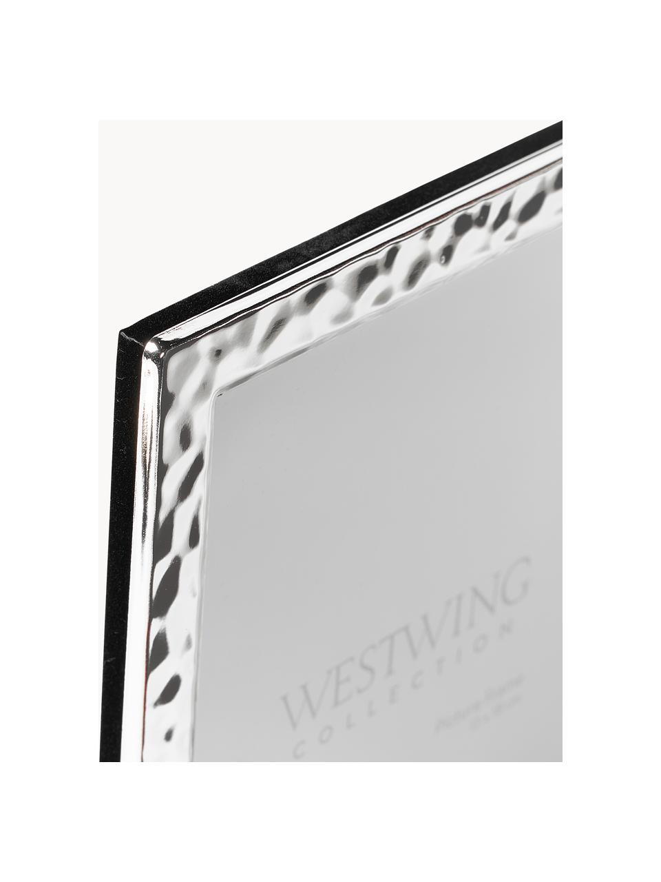 Strukturierter Bilderrahmen Meryl, verschiedene Größen, Rahmen: Metall, beschichtet, Rückseite: Mitteldichte Holzfaserpla, Silberfarben, 13 x 18 cm