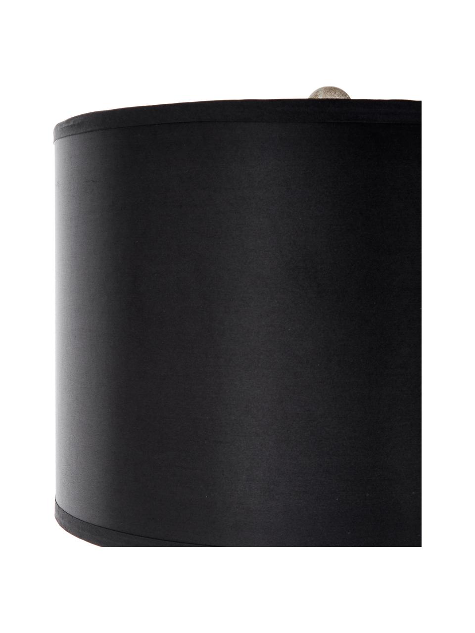 Lámparas de mesa grandes Balls, 2 uds., Pantalla: tela (cubierta de poliést, Negro, plata, Ø 35 x Al 75 cm