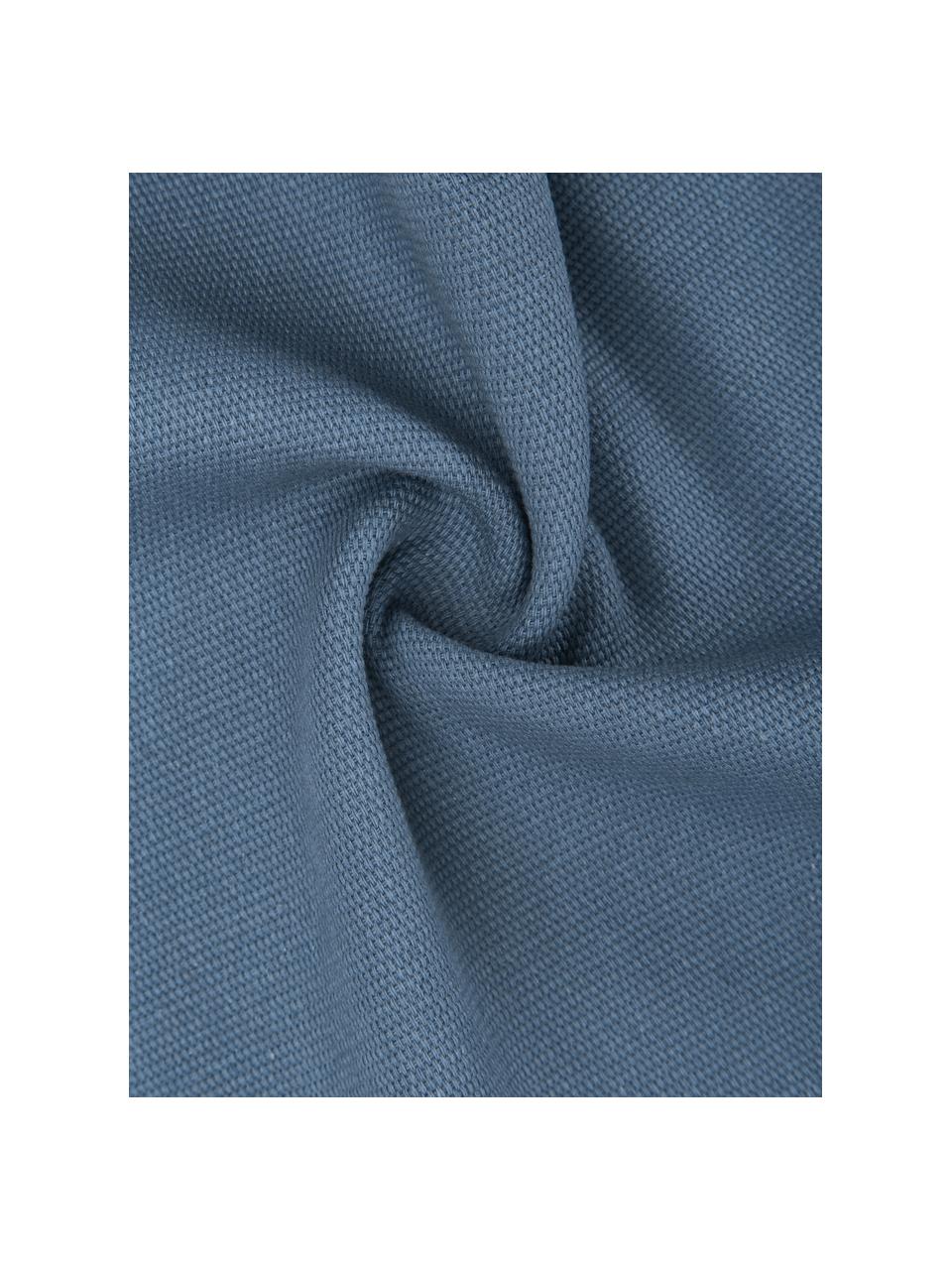 Baumwoll-Kissenhülle Mads in Blau, 100% Baumwolle, Blau, B 30 x L 50 cm