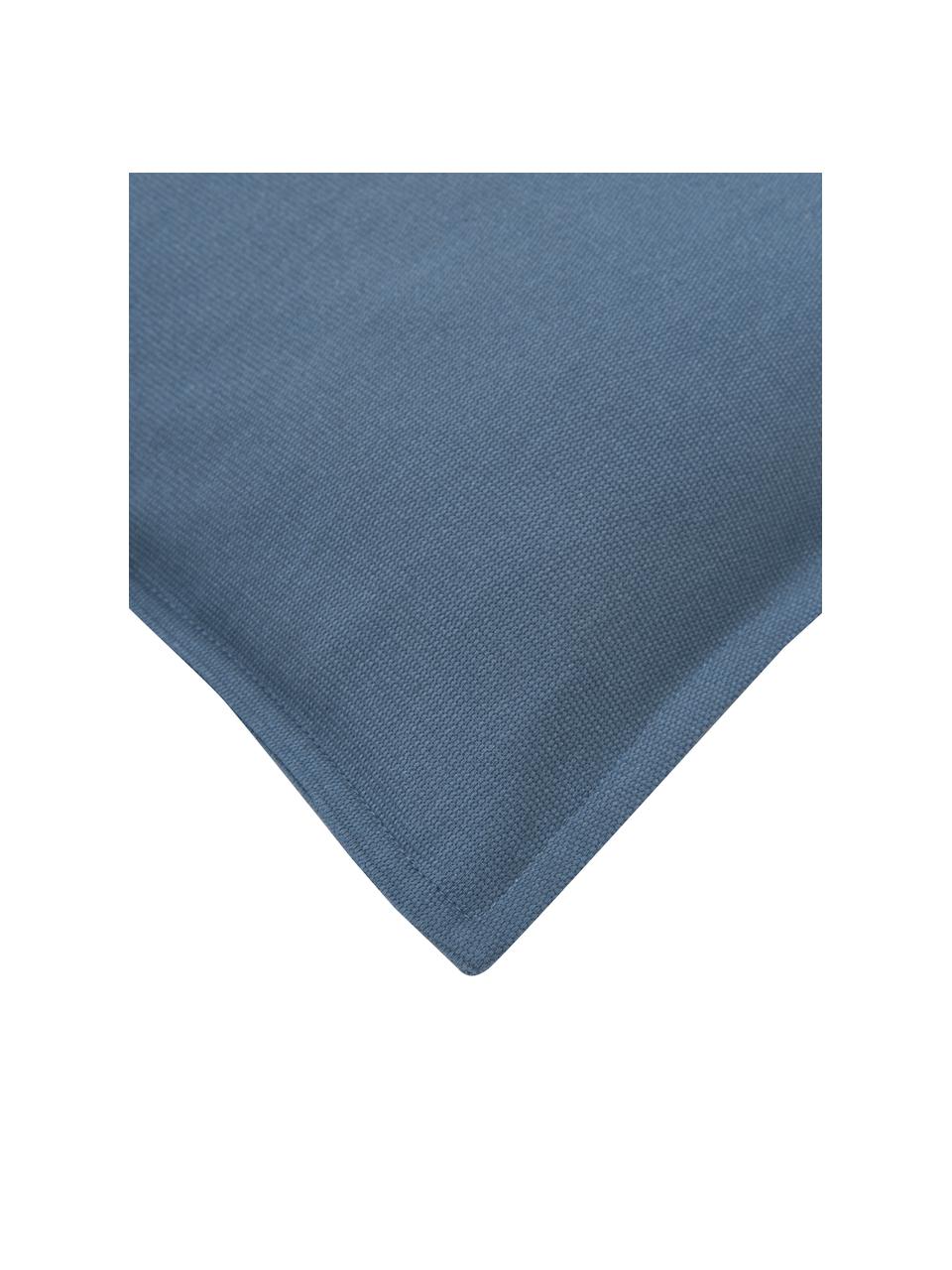 Funda de cojín de algodón Mads, 100% algodón, Azul, An 30 x L 50 cm