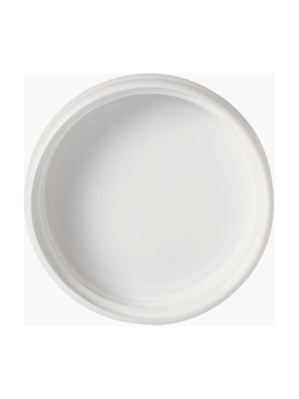 Ciotola decorativa in ceramica Ordini, Ceramica, Bianco opaco, Ø 34 x Alt. 11 cm