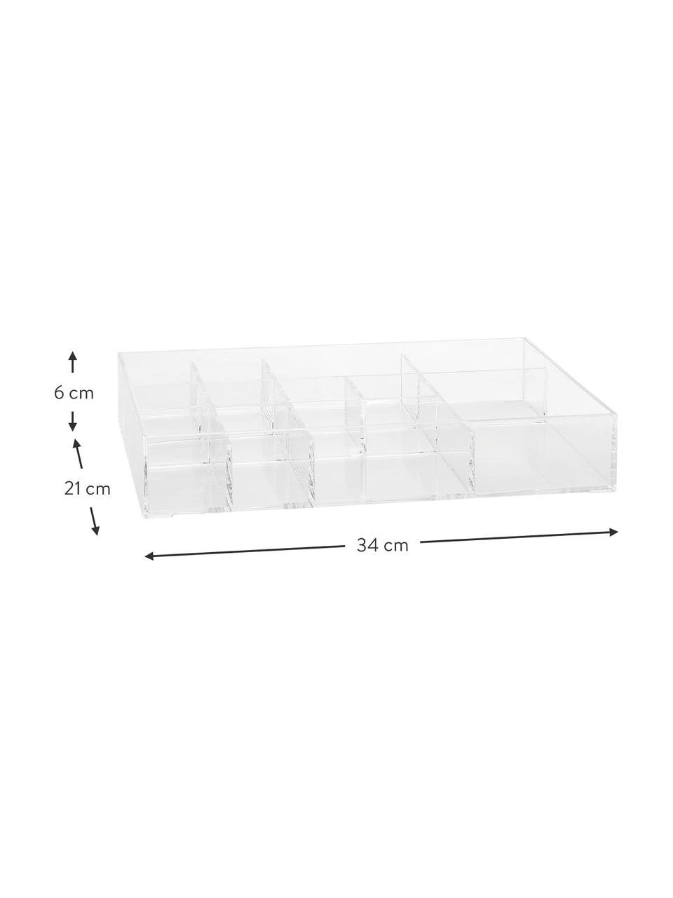 Kosmetik-Organizer Mento, Acryl, Transparent, B 34 x H 6 cm