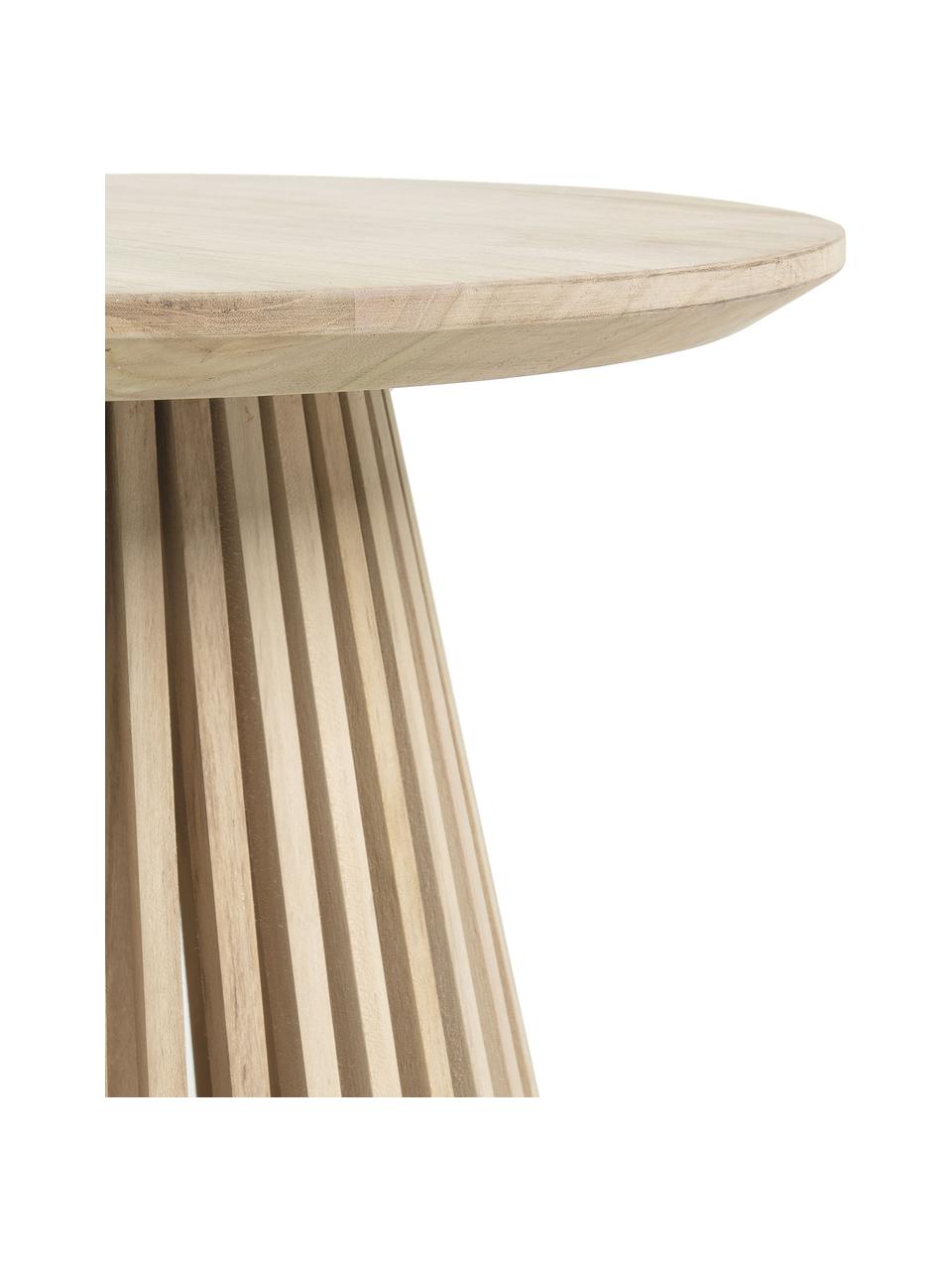 Okrągły stolik pomocniczy z drewna Jeanette, Drewno tekowe lakierowane, Drewno tekowe, Ø 50 x W 48 cm