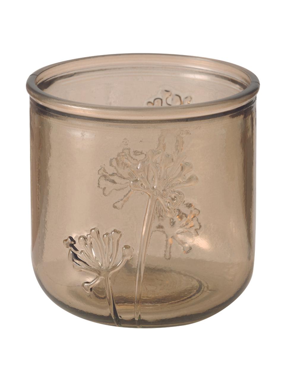 Teelichthalter-Set Kyra, 2-tlg., Glas, Beige, Je Ø 9 x H 9 cm