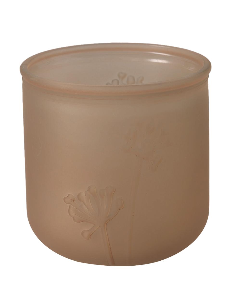 Set de portavelas Kyra, 2 uds., Vidrio, Beige, Ø 9 x Al 9 cm