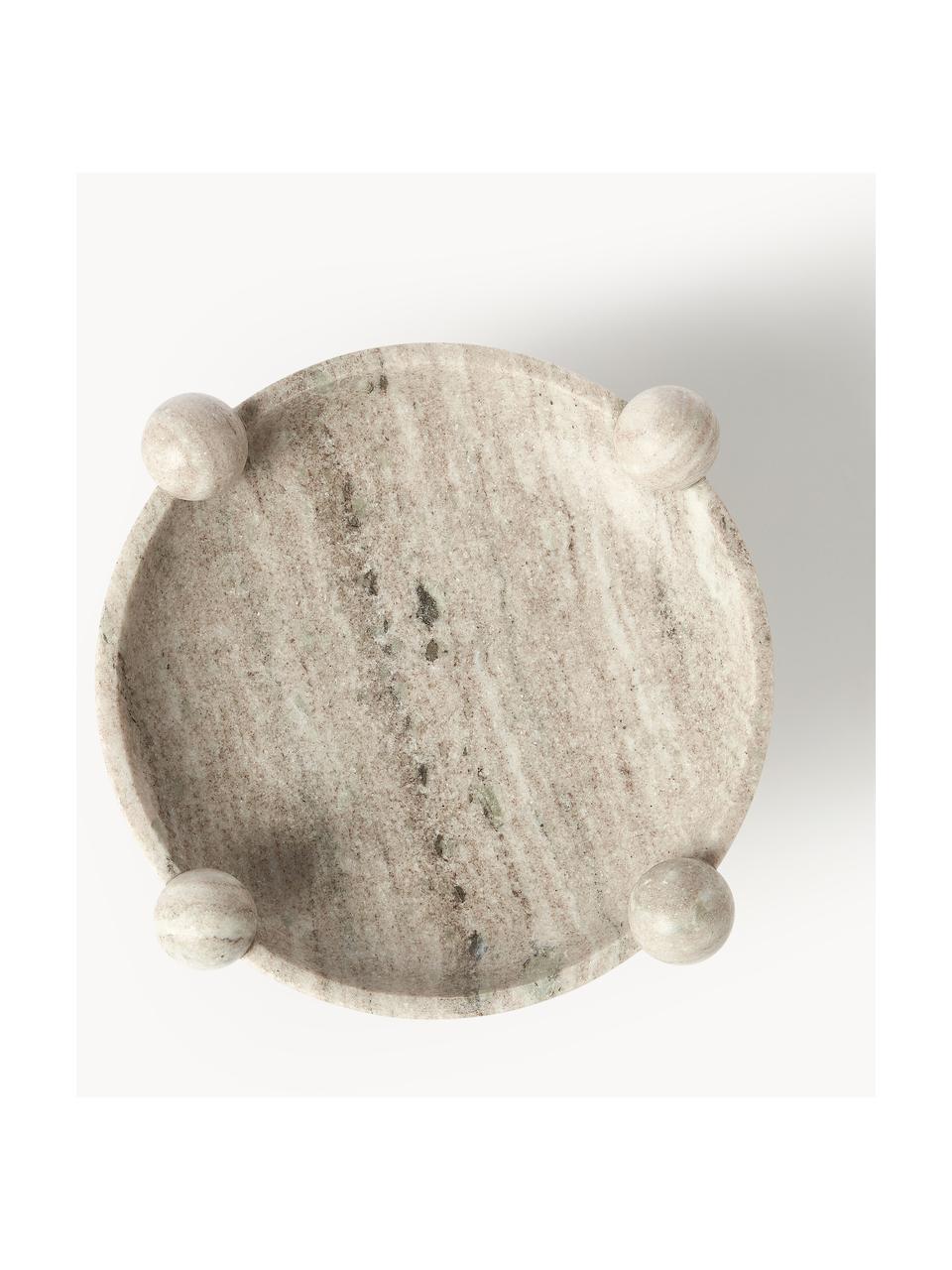 Decoratieve schaal Bonnie van marmer, Marmer, Beigetinten, gemarmerd, Ø 27 x H 14 cm