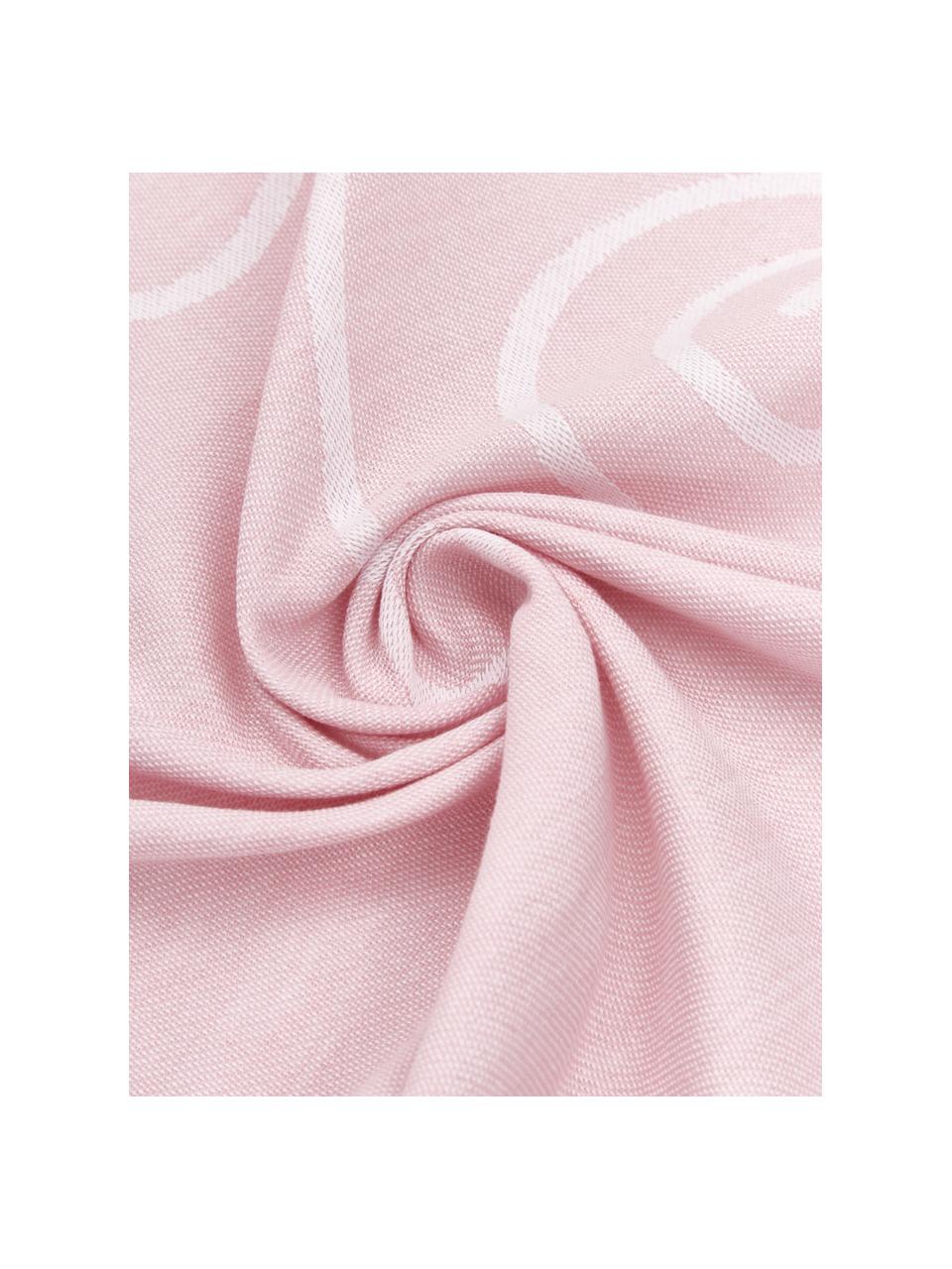 Ręcznik plażowy Lotus, Bawełna
Niska gramatura, 210 g/m², Blady różowy, biały, S 90 x D 180 cm