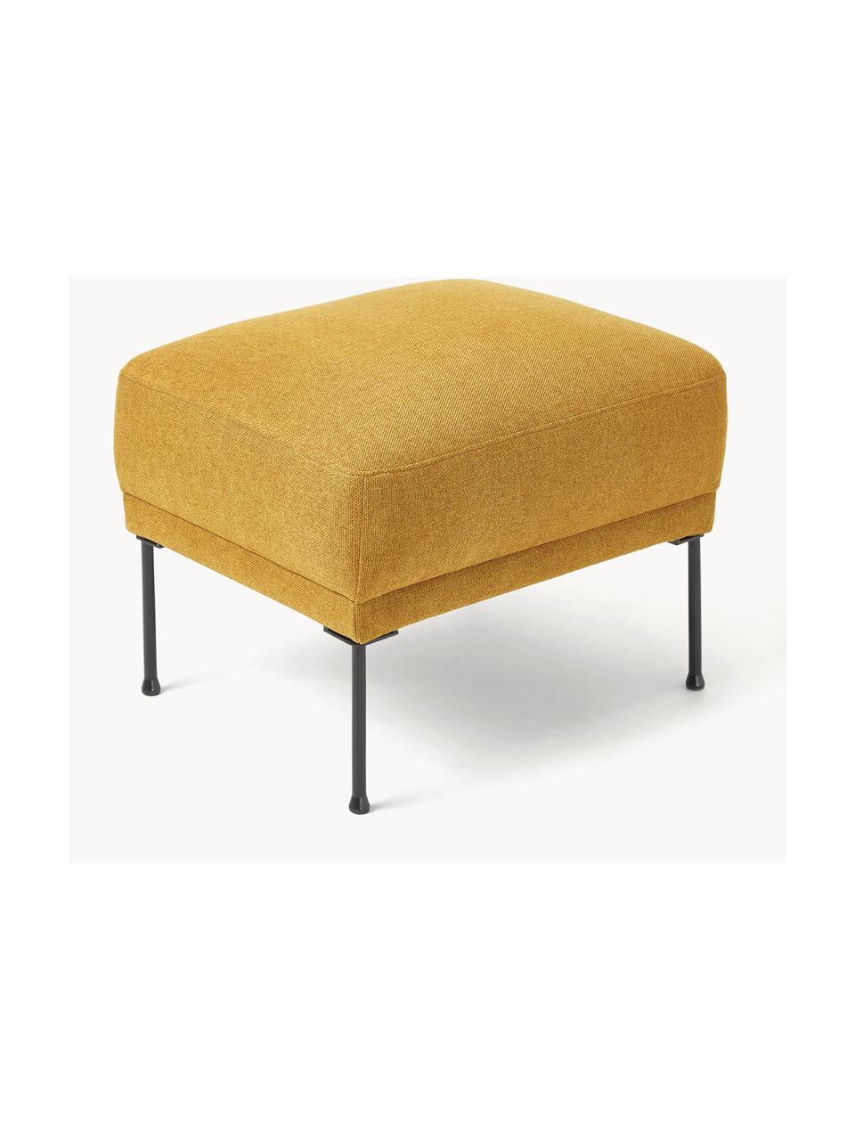 Pouf Fluente, Tissu ocre, larg. 62 x prof. 50 cm