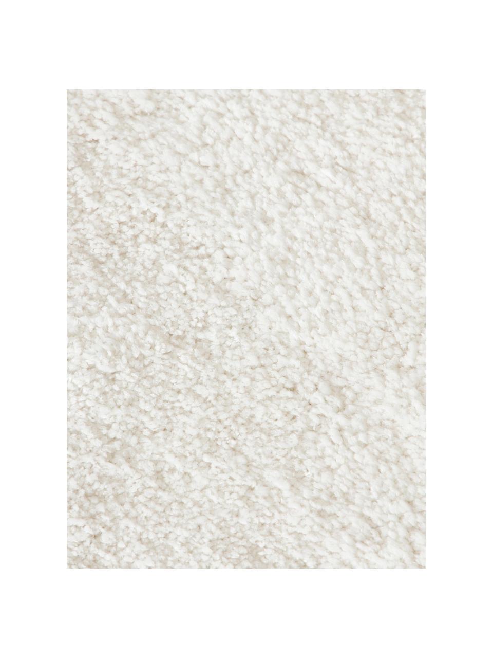 Flauschiger runder Hochflor-Teppich Leighton, Flor: Mikrofaser (100 % Polyest, Off White, Ø 150 cm (Grösse M)