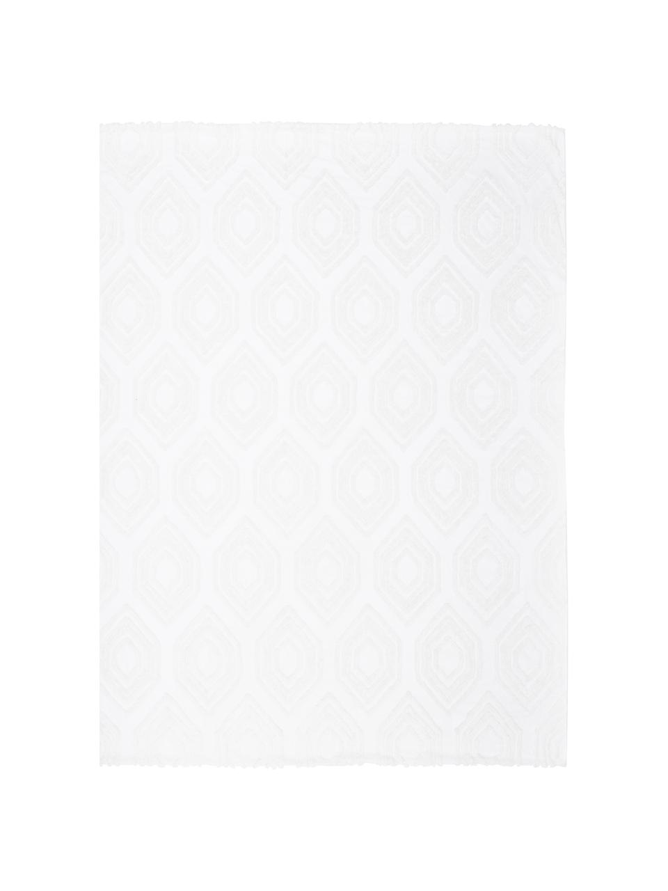 Tagesdecke Faye mit getufteter Verzierung, 100% Baumwolle, Weiß, B 240 x L 260 cm (für Betten bis 200 x 200 cm)
