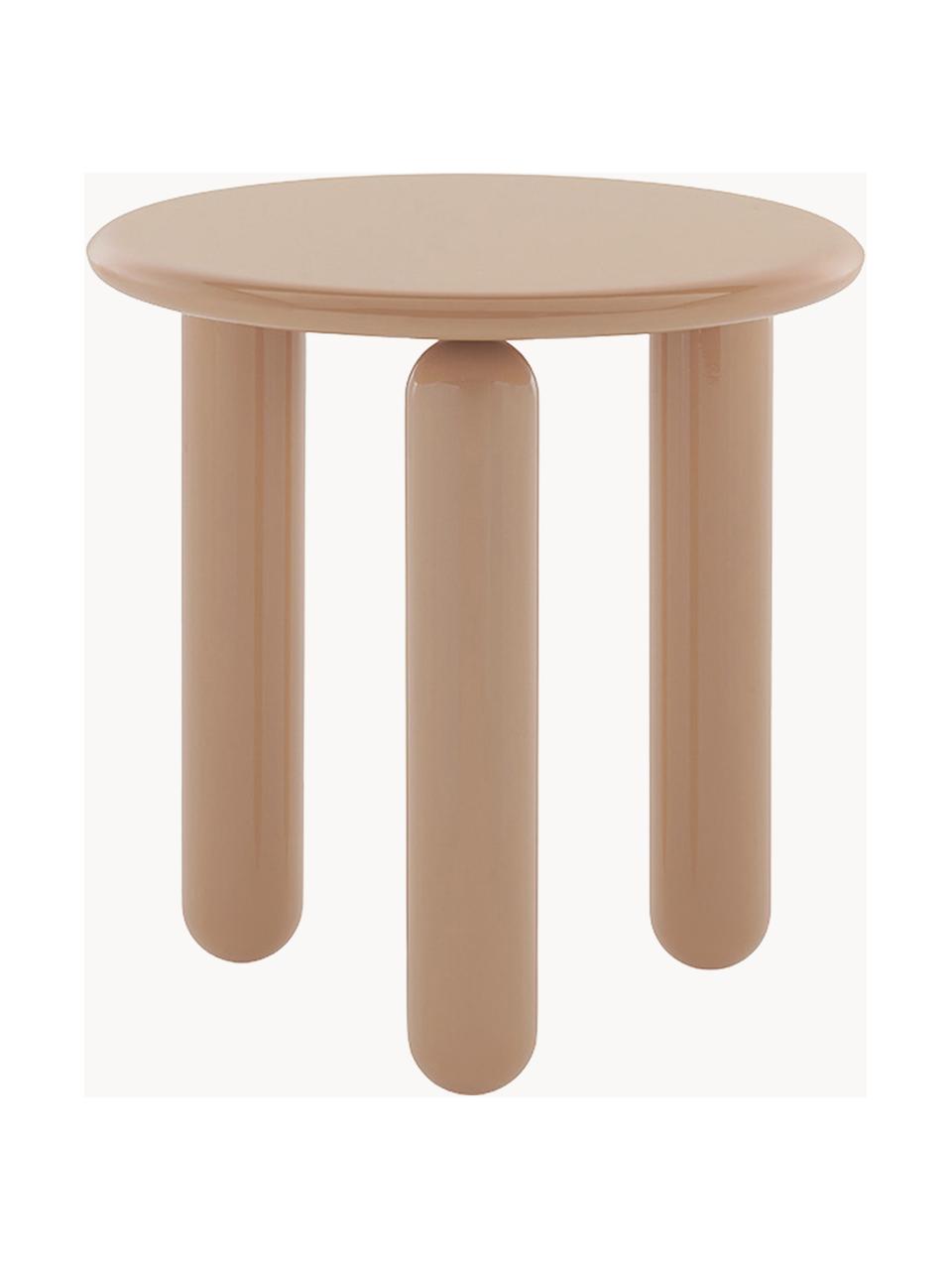 Runder Beistelltisch Undique Mas, Tischplatte: Buchenholz mit Polyester , Beine: Mitteldichte Holzfaserpla, Beige, Ø 48 x H 51 cm