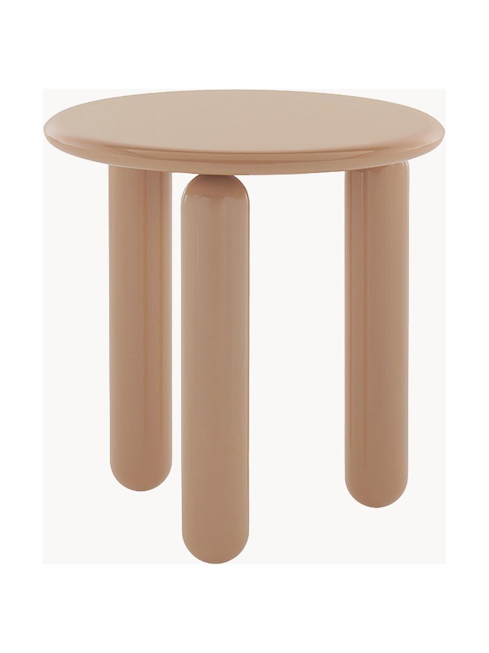 Runder Beistelltisch Undique Mas, Tischplatte: Buchenholz mit Polyester , Beine: Mitteldichte Holzfaserpla, Beige, Ø 48 x H 51 cm