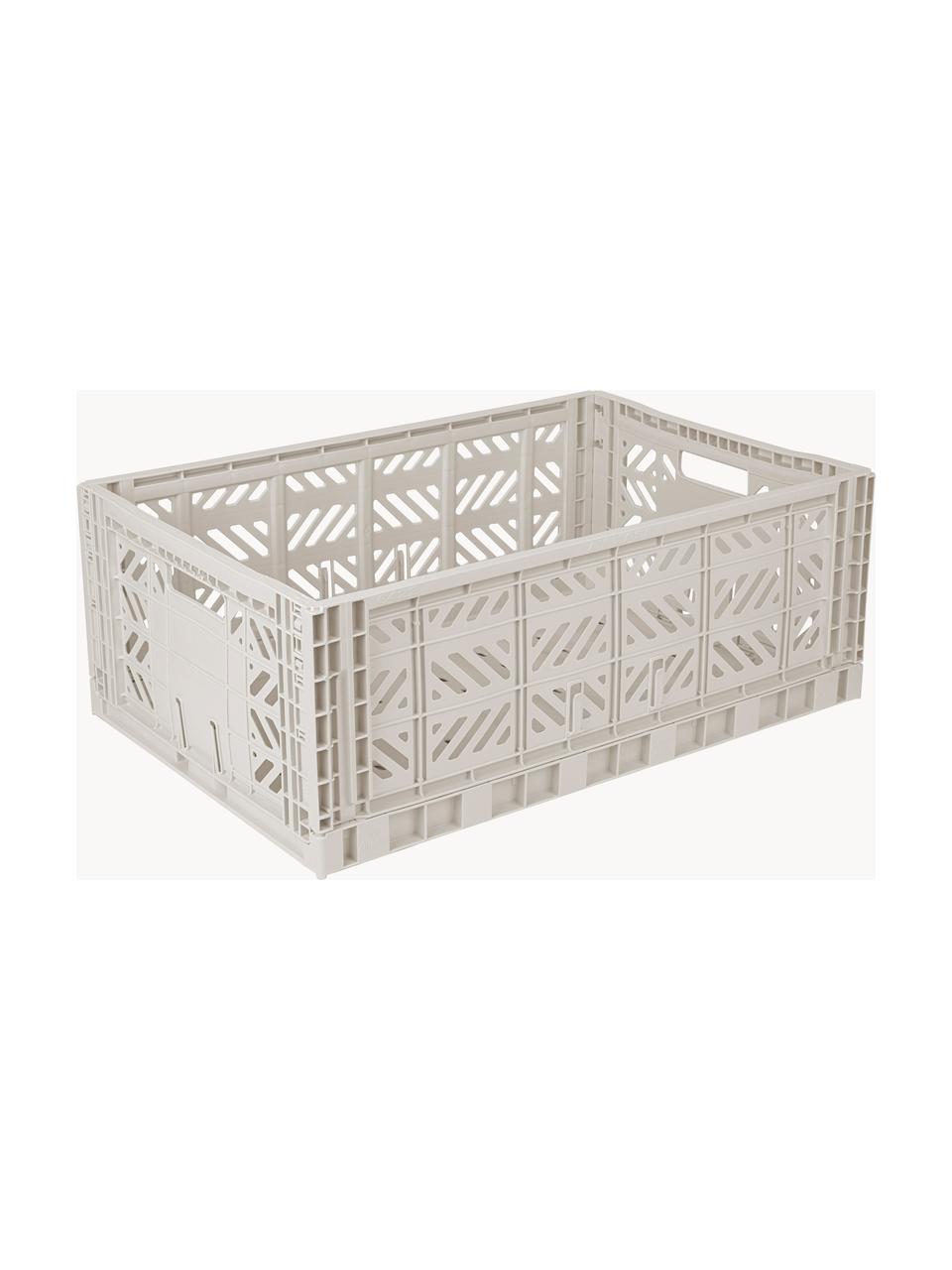 Skládací úložný box Maxi, Š 60 cm, Umělá hmota, Světle šedá, Š 60 cm, H 40 cm