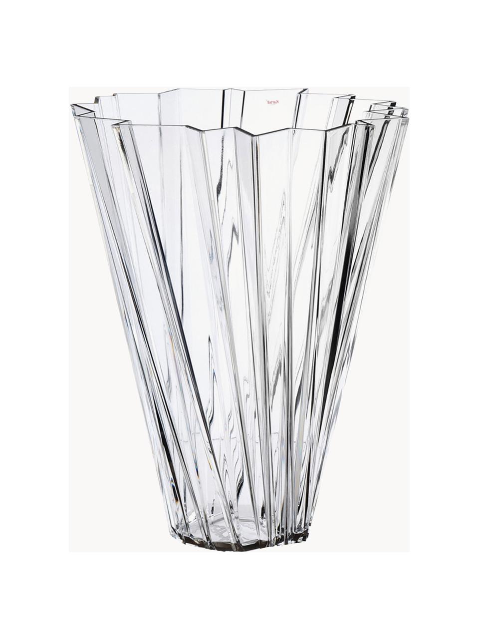 Grote vaas Shanghai, Acrylglas, Transparant, Ø 35 x H 44 cm