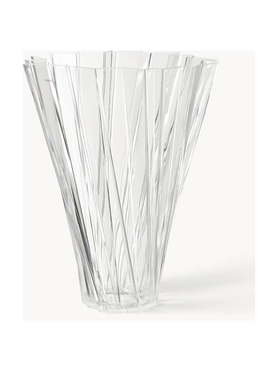 Grote vaas Shanghai, H 44 cm, Acrylglas, Transparant, Ø 35 x H 44 cm