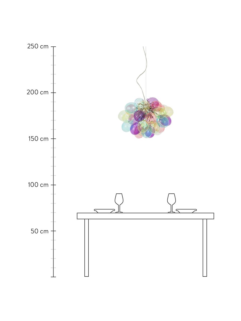 Lámpara de techo Gross, Fijación: níquel cromado, Anclaje: metal recubierto, Cable: plástico, Multicolor, Ø 50 cm