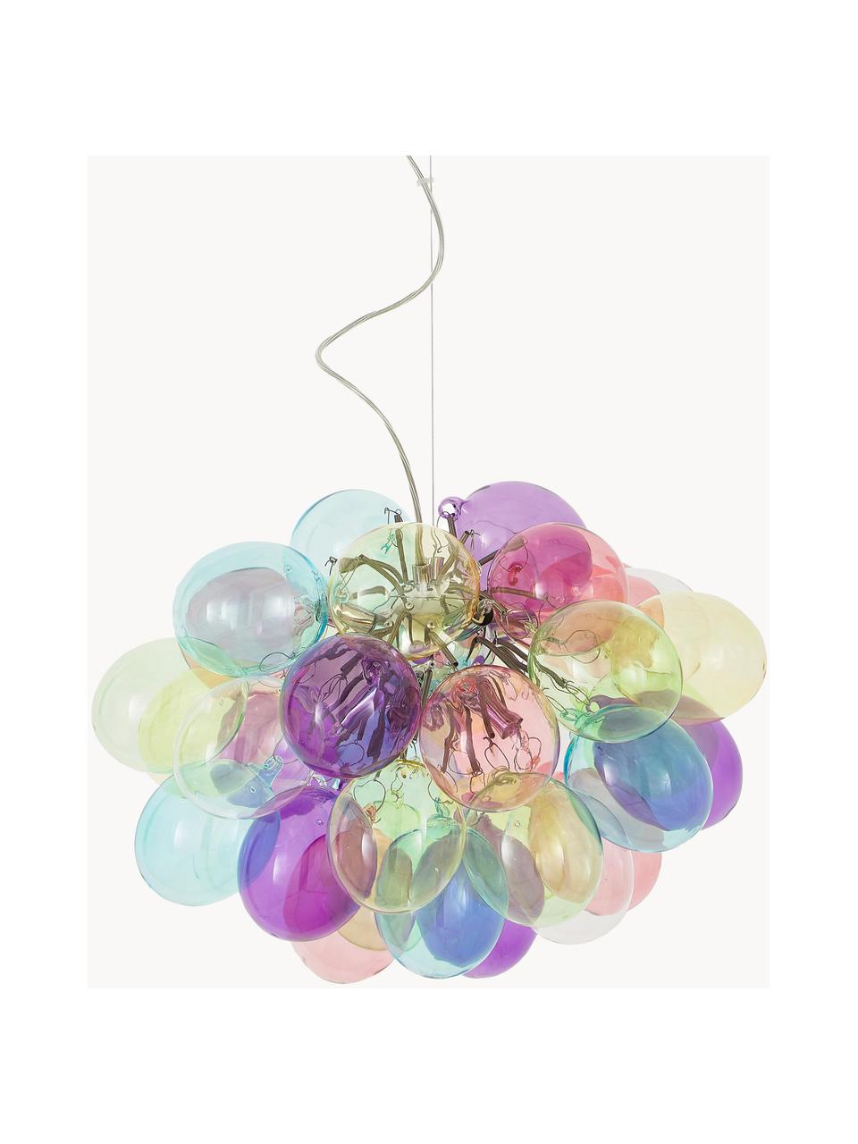 Hanglamp met glazen bollen Gross, Baldakijn: gecoat metaal, Meerkleurig, Ø 50 x H 45 cm