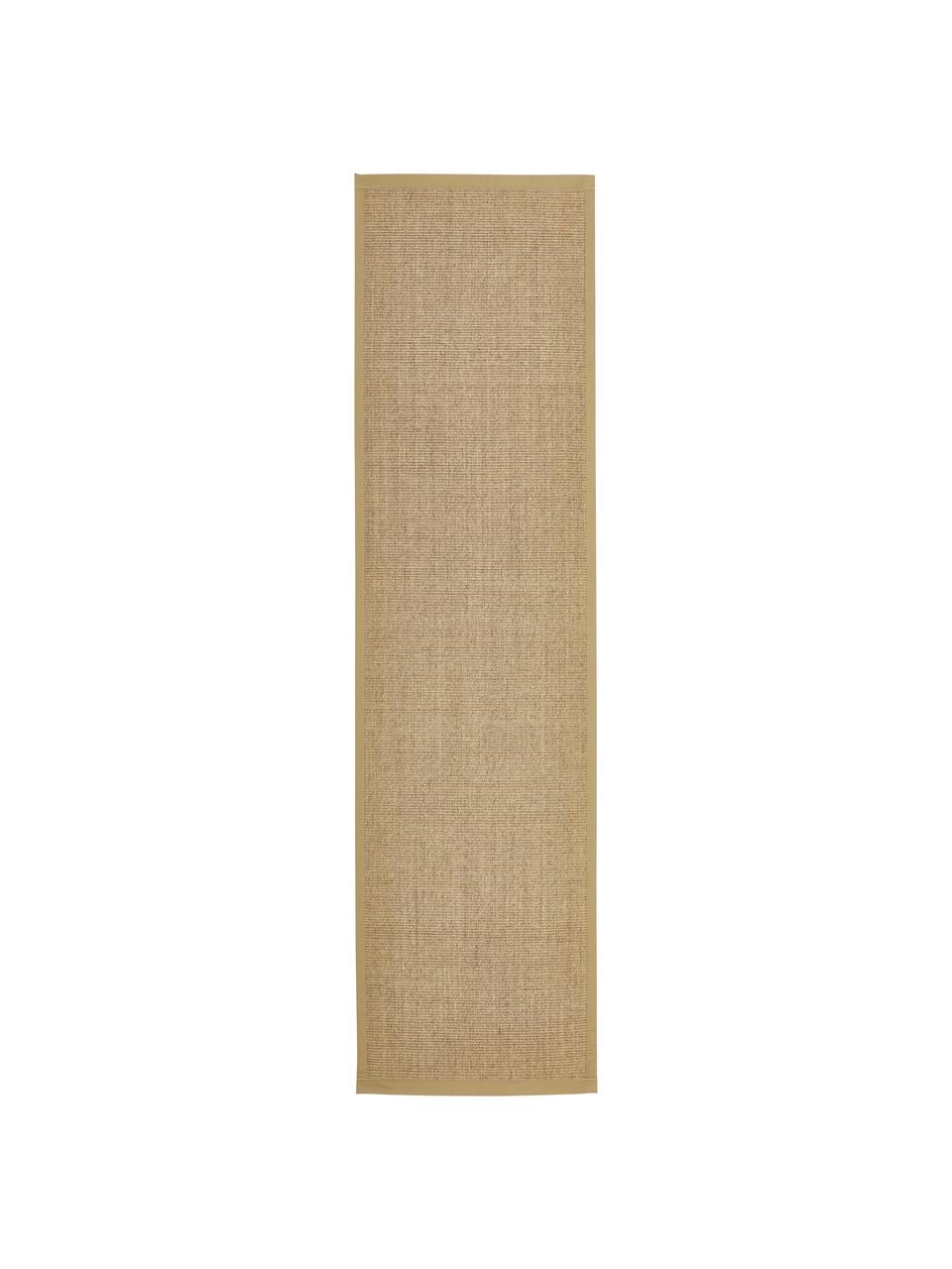 Sisal loper Leonie in beige, Bovenzijde: 100% sisal vezels, Onderzijde: latex, Beige, 80 x 300 cm