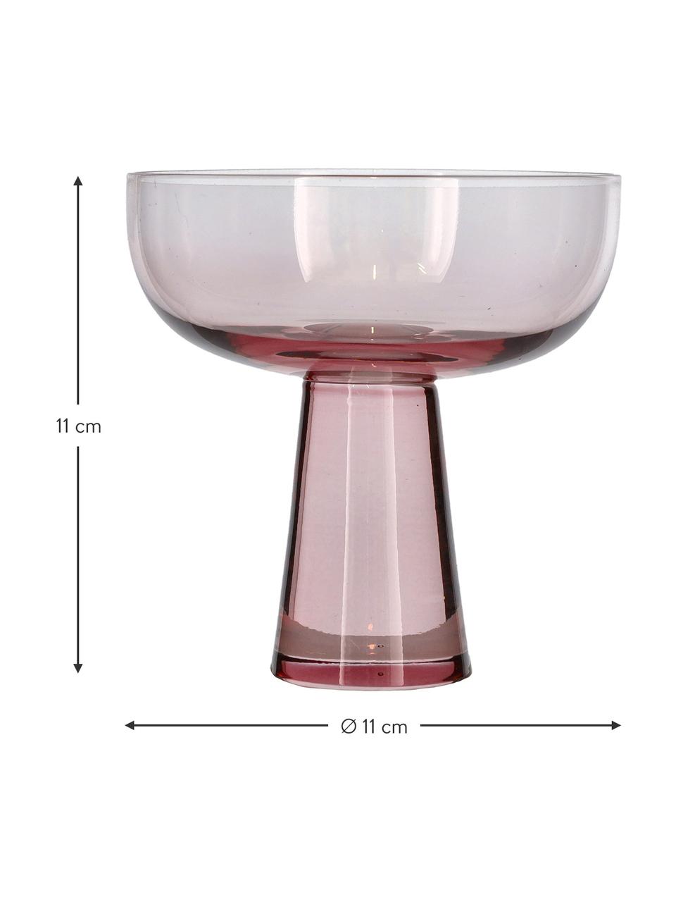 Coupe à champagne en cristal rose Statue, 2 pièces, Cristal, Blanc, Ø 11 x haut. 11 cm, 275 ml